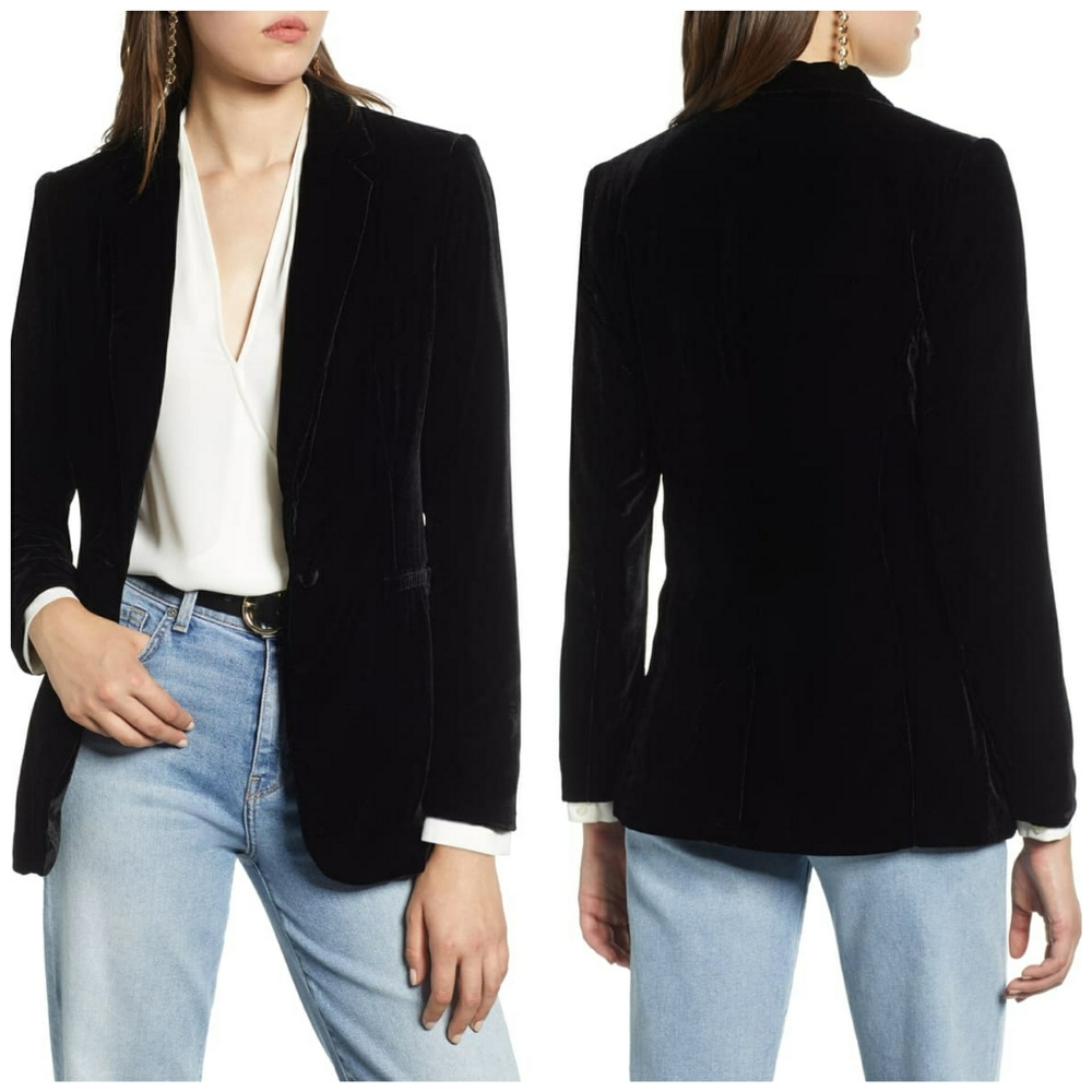 HALOGEN VELVET BLAZER- good used condition